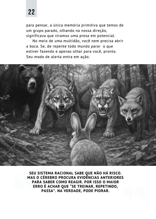 Página real do livro: Cérebro e medo de se expor