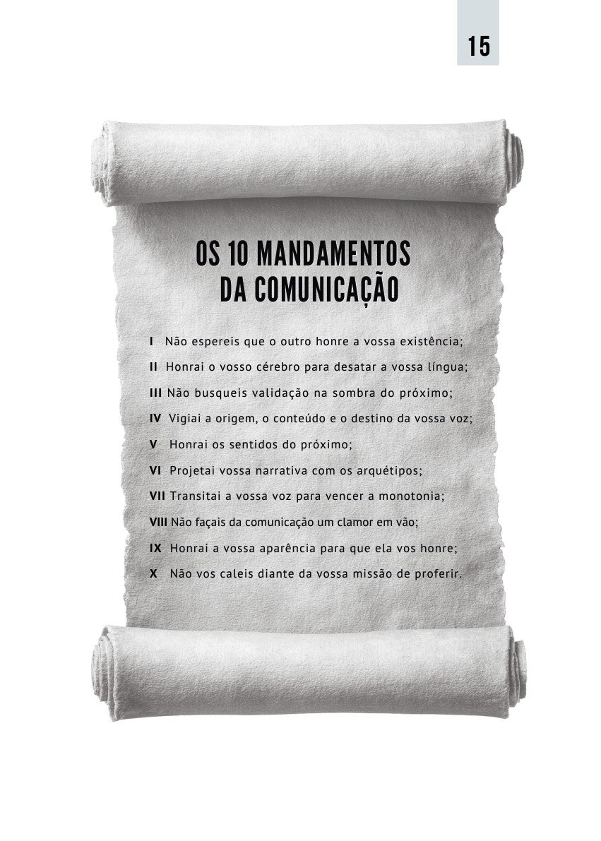 Página real do livro: Os dez mandamentos